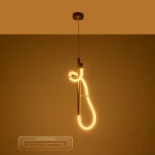 kelvo® GLOW KLV-101-0159 Κρεμαστό Φωτιστικό Οροφής LED 24W 2400lm 360° AC 220-240V IP20 Ρυθμιζόμενο Λευκό CCT με On/Off 2700K/4500K/6000K - Lumileds SMD Chip - Χρυσό Πλατίνα - Μ24 x Π10 x Υ62cm - 3 Χρόνια Εγγύηση