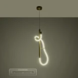 kelvo® GLOW KLV-101-0159 Κρεμαστό Φωτιστικό Οροφής LED 24W 2400lm 360° AC 220-240V IP20 Ρυθμιζόμενο Λευκό CCT με On/Off 2700K/4500K/6000K - Lumileds SMD Chip - Χρυσό Πλατίνα - Μ24 x Π10 x Υ62cm - 3 Χρόνια Εγγύηση