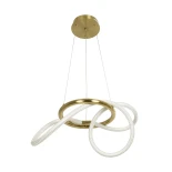 kelvo® GLOW KLV-101-0161 Κρεμαστό Φωτιστικό Οροφής LED 30W 3000lm 360° AC 220-240V IP20 Ρυθμιζόμενο Λευκό CCT με Χειριστήριο από 2700K έως 6000K Dimmable - Lumileds SMD Chip - Χρυσό Πλατίνα - Μ40 x Π40 x Υ30cm - 3 Χρόνια Εγγύηση