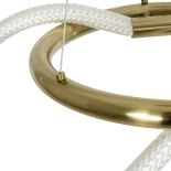 kelvo® GLOW KLV-101-0161 Κρεμαστό Φωτιστικό Οροφής LED 30W 3000lm 360° AC 220-240V IP20 Ρυθμιζόμενο Λευκό CCT με Χειριστήριο από 2700K έως 6000K Dimmable - Lumileds SMD Chip - Χρυσό Πλατίνα - Μ40 x Π40 x Υ30cm - 3 Χρόνια Εγγύηση