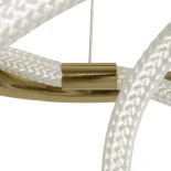 kelvo® GLOW KLV-101-0161 Κρεμαστό Φωτιστικό Οροφής LED 30W 3000lm 360° AC 220-240V IP20 Ρυθμιζόμενο Λευκό CCT με Χειριστήριο από 2700K έως 6000K Dimmable - Lumileds SMD Chip - Χρυσό Πλατίνα - Μ40 x Π40 x Υ30cm - 3 Χρόνια Εγγύηση