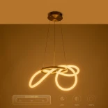 kelvo® GLOW KLV-101-0161 Κρεμαστό Φωτιστικό Οροφής LED 30W 3000lm 360° AC 220-240V IP20 Ρυθμιζόμενο Λευκό CCT με Χειριστήριο από 2700K έως 6000K Dimmable - Lumileds SMD Chip - Χρυσό Πλατίνα - Μ40 x Π40 x Υ30cm - 3 Χρόνια Εγγύηση