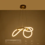 kelvo® GLOW KLV-101-0161 Κρεμαστό Φωτιστικό Οροφής LED 30W 3000lm 360° AC 220-240V IP20 Ρυθμιζόμενο Λευκό CCT με Χειριστήριο από 2700K έως 6000K Dimmable - Lumileds SMD Chip - Χρυσό Πλατίνα - Μ40 x Π40 x Υ30cm - 3 Χρόνια Εγγύηση