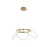 kelvo® GLOW KLV-101-0162 Κρεμαστό Φωτιστικό Οροφής LED 36W 3600lm 360° AC 220-240V IP20 Ρυθμιζόμενο Λευκό CCT με Χειριστήριο από 2700K έως 6000K Dimmable - Lumileds SMD Chip - Χρυσό Πλατίνα - Μ70 x Π70 x Υ40cm - 3 Χρόνια Εγγύηση