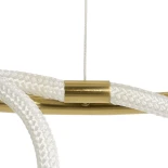 kelvo® GLOW KLV-101-0164 Κρεμαστό Φωτιστικό Οροφής LED 69W 6900lm 360° AC 220-240V IP20 Ρυθμιζόμενο Λευκό CCT με Χειριστήριο από 2700K έως 6000K Dimmable - Lumileds SMD Chip - Χρυσό Πλατίνα - Μ100 x Π100 x Υ40cm - 3 Χρόνια Εγγύηση