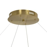 kelvo® GLOW KLV-101-0165 Κρεμαστό Φωτιστικό Οροφής LED 100W 10000lm 360° AC 220-240V IP20 Ρυθμιζόμενο Λευκό CCT με Χειριστήριο από 2700K έως 6000K Dimmable - Lumileds SMD Chip - Χρυσό Πλατίνα - Μ150 x Π150 x Υ100cm - 3 Χρόνια Εγγύηση