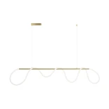 kelvo® GLOW KLV-101-0167 Κρεμαστό Φωτιστικό Οροφής LED 45W 4500lm 360° AC 220-240V IP20 Ρυθμιζόμενο Λευκό CCT με Χειριστήριο από 2700K έως 6000K Dimmable - Lumileds SMD Chip - Χρυσό Πλατίνα - Μ180 x Π30 x Υ40cm - 3 Χρόνια Εγγύηση