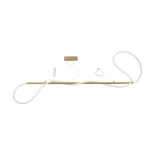 kelvo® GLOW KLV-101-0167 Κρεμαστό Φωτιστικό Οροφής LED 45W 4500lm 360° AC 220-240V IP20 Ρυθμιζόμενο Λευκό CCT με Χειριστήριο από 2700K έως 6000K Dimmable - Lumileds SMD Chip - Χρυσό Πλατίνα - Μ180 x Π30 x Υ40cm - 3 Χρόνια Εγγύηση