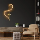 kelvo® GLOW KLV-101-0168 Φωτιστικό Τοίχου / Απλίκα LED 24W 2400lm 360° AC 220-240V IP20 Ρυθμιζόμενο Λευκό CCT με On/Off 2700K/4500K/6000K - Lumileds SMD Chip - Χρυσό Πλατίνα - Μ30 x Π15 x Υ70cm - 3 Χρόνια Εγγύηση