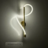 kelvo® GLOW KLV-101-0168 Φωτιστικό Τοίχου / Απλίκα LED 24W 2400lm 360° AC 220-240V IP20 Ρυθμιζόμενο Λευκό CCT με On/Off 2700K/4500K/6000K - Lumileds SMD Chip - Χρυσό Πλατίνα - Μ30 x Π15 x Υ70cm - 3 Χρόνια Εγγύηση