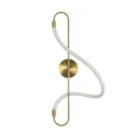 kelvo® GLOW KLV-101-0169 Φωτιστικό Τοίχου / Απλίκα LED 18W 1800lm 360° AC 220-240V IP20 Ρυθμιζόμενο Λευκό CCT με On/Off 2700K/4500K/6000K - Lumileds SMD Chip - Χρυσό Πλατίνα - Μ30 x Π15 x Υ70cm - 3 Χρόνια Εγγύηση