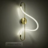 kelvo® GLOW KLV-101-0169 Φωτιστικό Τοίχου / Απλίκα LED 18W 1800lm 360° AC 220-240V IP20 Ρυθμιζόμενο Λευκό CCT με On/Off 2700K/4500K/6000K - Lumileds SMD Chip - Χρυσό Πλατίνα - Μ30 x Π15 x Υ70cm - 3 Χρόνια Εγγύηση