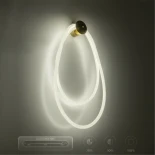 kelvo® GLOW KLV-101-0170 Φωτιστικό Τοίχου / Απλίκα LED 45W 4500lm 360° AC 220-240V IP20 Ρυθμιζόμενο Λευκό CCT με Χειριστήριο από 2700K έως 6000K Dimmable - Lumileds SMD Chip - Χρυσό Πλατίνα - Μ30 x Π15 x Υ110cm - 3 Χρόνια Εγγύηση