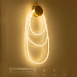 kelvo® GLOW KLV-101-0171 Φωτιστικό Τοίχου / Απλίκα LED 60W 6000lm 360° AC 220-240V IP20 Ρυθμιζόμενο Λευκό CCT με Χειριστήριο από 2700K έως 6000K Dimmable - Lumileds SMD Chip - Χρυσό Πλατίνα - Μ40 x Π15 x Υ110cm - 3 Χρόνια Εγγύηση