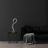 kelvo® GLOW KLV-101-0172 Επιτραπέζιο Φωτιστικό Πορτατίφ LED 18W 1800lm 360° AC 220-240V IP20 Ρυθμιζόμενο Λευκό CCT με Αφή 2700K/4500K/6000K Dimmable - Lumileds SMD Chip - Χρυσό Πλατίνα - Μ30 x Π30 x Υ60cm - 3 Χρόνια Εγγύηση