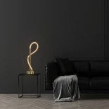 kelvo® GLOW KLV-101-0172 Επιτραπέζιο Φωτιστικό Πορτατίφ LED 18W 1800lm 360° AC 220-240V IP20 Ρυθμιζόμενο Λευκό CCT με Αφή 2700K/4500K/6000K Dimmable - Lumileds SMD Chip - Χρυσό Πλατίνα - Μ30 x Π30 x Υ60cm - 3 Χρόνια Εγγύηση