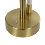 kelvo® GLOW KLV-101-0172 Επιτραπέζιο Φωτιστικό Πορτατίφ LED 18W 1800lm 360° AC 220-240V IP20 Ρυθμιζόμενο Λευκό CCT με Αφή 2700K/4500K/6000K Dimmable - Lumileds SMD Chip - Χρυσό Πλατίνα - Μ30 x Π30 x Υ60cm - 3 Χρόνια Εγγύηση