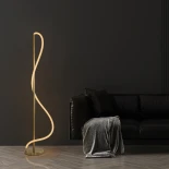 kelvo® GLOW KLV-101-0173 Επιδαπέδιο Φωτιστικό LED 30W 3000lm 360° AC 220-240V IP20 Ρυθμιζόμενο Λευκό CCT με Αφή 2700K/4500K/6000K Dimmable - Lumileds SMD Chip - Χρυσό Πλατίνα - Μ45 x Π45 x Υ160cm - 3 Χρόνια Εγγύηση