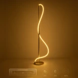 kelvo® GLOW KLV-101-0173 Επιδαπέδιο Φωτιστικό LED 30W 3000lm 360° AC 220-240V IP20 Ρυθμιζόμενο Λευκό CCT με Αφή 2700K/4500K/6000K Dimmable - Lumileds SMD Chip - Χρυσό Πλατίνα - Μ45 x Π45 x Υ160cm - 3 Χρόνια Εγγύηση