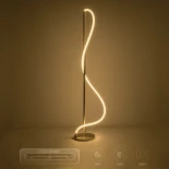 kelvo® GLOW KLV-101-0173 Επιδαπέδιο Φωτιστικό LED 30W 3000lm 360° AC 220-240V IP20 Ρυθμιζόμενο Λευκό CCT με Αφή 2700K/4500K/6000K Dimmable - Lumileds SMD Chip - Χρυσό Πλατίνα - Μ45 x Π45 x Υ160cm - 3 Χρόνια Εγγύηση