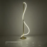 kelvo® GLOW KLV-101-0173 Επιδαπέδιο Φωτιστικό LED 30W 3000lm 360° AC 220-240V IP20 Ρυθμιζόμενο Λευκό CCT με Αφή 2700K/4500K/6000K Dimmable - Lumileds SMD Chip - Χρυσό Πλατίνα - Μ45 x Π45 x Υ160cm - 3 Χρόνια Εγγύηση