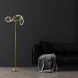 kelvo® GLOW KLV-101-0174 Επιδαπέδιο Φωτιστικό LED 30W 3000lm 360° AC 220-240V IP20 Ρυθμιζόμενο Λευκό CCT με Αφή 2700K/4500K/6000K Dimmable - Lumileds SMD Chip - Χρυσό Πλατίνα - Μ45 x Π45 x Υ160cm - 3 Χρόνια Εγγύηση