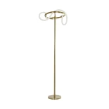 kelvo® GLOW KLV-101-0174 Επιδαπέδιο Φωτιστικό LED 30W 3000lm 360° AC 220-240V IP20 Ρυθμιζόμενο Λευκό CCT με Αφή 2700K/4500K/6000K Dimmable - Lumileds SMD Chip - Χρυσό Πλατίνα - Μ45 x Π45 x Υ160cm - 3 Χρόνια Εγγύηση