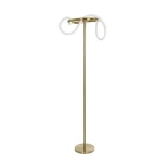 kelvo® GLOW KLV-101-0174 Επιδαπέδιο Φωτιστικό LED 30W 3000lm 360° AC 220-240V IP20 Ρυθμιζόμενο Λευκό CCT με Αφή 2700K/4500K/6000K Dimmable - Lumileds SMD Chip - Χρυσό Πλατίνα - Μ45 x Π45 x Υ160cm - 3 Χρόνια Εγγύηση