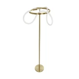 kelvo® GLOW KLV-101-0174 Επιδαπέδιο Φωτιστικό LED 30W 3000lm 360° AC 220-240V IP20 Ρυθμιζόμενο Λευκό CCT με Αφή 2700K/4500K/6000K Dimmable - Lumileds SMD Chip - Χρυσό Πλατίνα - Μ45 x Π45 x Υ160cm - 3 Χρόνια Εγγύηση