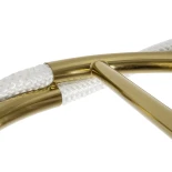 kelvo® GLOW KLV-101-0174 Επιδαπέδιο Φωτιστικό LED 30W 3000lm 360° AC 220-240V IP20 Ρυθμιζόμενο Λευκό CCT με Αφή 2700K/4500K/6000K Dimmable - Lumileds SMD Chip - Χρυσό Πλατίνα - Μ45 x Π45 x Υ160cm - 3 Χρόνια Εγγύηση