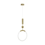 kelvo® GLOW KLV-101-0175 Κρεμαστό Φωτιστικό Οροφής LED 18W 1800lm 360° AC 220-240V IP20 Ρυθμιζόμενο Λευκό CCT με On/Off 2700K/4500K/6000K - Lumileds SMD Chip - Χρυσό Πλατίνα - Μ30 x Π6 x Υ60cm - 3 Χρόνια Εγγύηση