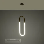 kelvo® GLOW KLV-101-0176 Κρεμαστό Φωτιστικό Οροφής LED 18W 1800lm 360° AC 220-240V IP20 Ρυθμιζόμενο Λευκό CCT με On/Off 2700K/4500K/6000K - Lumileds SMD Chip - Χρυσό Πλατίνα - Μ20 x Π2.5 x Υ60cm - 3 Χρόνια Εγγύηση