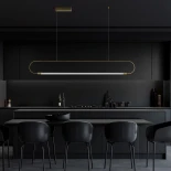 kelvo® GLOW KLV-101-0177 Κρεμαστό Φωτιστικό Οροφής LED 15W 1500lm 360° AC 220-240V IP20 Ρυθμιζόμενο Λευκό CCT με Χειριστήριο από 2700K έως 6000K Dimmable - Lumileds SMD Chip - Χρυσό Πλατίνα - Μ120 x Π3 x Υ17cm - 3 Χρόνια Εγγύηση