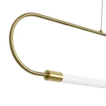 kelvo® GLOW KLV-101-0177 Κρεμαστό Φωτιστικό Οροφής LED 15W 1500lm 360° AC 220-240V IP20 Ρυθμιζόμενο Λευκό CCT με Χειριστήριο από 2700K έως 6000K Dimmable - Lumileds SMD Chip - Χρυσό Πλατίνα - Μ120 x Π3 x Υ17cm - 3 Χρόνια Εγγύηση