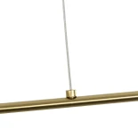 kelvo® GLOW KLV-101-0177 Κρεμαστό Φωτιστικό Οροφής LED 15W 1500lm 360° AC 220-240V IP20 Ρυθμιζόμενο Λευκό CCT με Χειριστήριο από 2700K έως 6000K Dimmable - Lumileds SMD Chip - Χρυσό Πλατίνα - Μ120 x Π3 x Υ17cm - 3 Χρόνια Εγγύηση