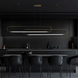 kelvo® GLOW KLV-101-0178 Κρεμαστό Φωτιστικό Οροφής LED 28W 2800lm 360° AC 220-240V IP20 Ρυθμιζόμενο Λευκό CCT με Χειριστήριο από 2700K έως 6000K Dimmable - Lumileds SMD Chip - Χρυσό Πλατίνα - Μ167 x Π7 x Υ24cm - 3 Χρόνια Εγγύηση