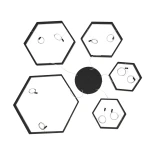 kelvo® LEXAGON KLV-101-0179 Κρεμαστό Φωτιστικό Οροφής LED 120W 12000lm 200° AC 220-240V IP20 Ρυθμιζόμενο Λευκό CCT με Χειριστήριο από 2700K έως 6000K Dimmable - Lumileds SMD Chip - Μαύρο Ματ - Μ110 x Π90 x Υ110cm - 3 Χρόνια Εγγύηση