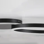 kelvo® VENOM KLV-101-0181 Φωτιστικό Οροφής LED 45W 4500lm 360° AC 220-240V IP20 Ρυθμιζόμενο Λευκό CCT με Χειριστήριο από 2700K έως 6000K Dimmable - Lumileds SMD Chip - Μαύρο Ματ - Μ60 x Π40 x Υ7.5cm - 3 Χρόνια Εγγύηση