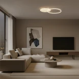 kelvo® VENOM KLV-101-0182 Φωτιστικό Οροφής LED 45W 4500lm 360° AC 220-240V IP20 Ρυθμιζόμενο Λευκό CCT με Χειριστήριο από 2700K έως 6000K Dimmable - Lumileds SMD Chip - Λευκό Ματ - Μ60 x Π40 x Υ7.5cm - 3 Χρόνια Εγγύηση