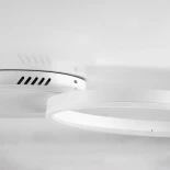 kelvo® VENOM KLV-101-0182 Φωτιστικό Οροφής LED 45W 4500lm 360° AC 220-240V IP20 Ρυθμιζόμενο Λευκό CCT με Χειριστήριο από 2700K έως 6000K Dimmable - Lumileds SMD Chip - Λευκό Ματ - Μ60 x Π40 x Υ7.5cm - 3 Χρόνια Εγγύηση