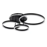 kelvo® VENOM KLV-101-0184 Φωτιστικό Οροφής LED 100W 10000lm 360° AC 220-240V IP20 Ρυθμιζόμενο Λευκό CCT με Χειριστήριο από 2700K έως 6000K Dimmable - Lumileds SMD Chip - Μαύρο Ματ - Μ70 x Π40 x Υ16cm - 3 Χρόνια Εγγύηση