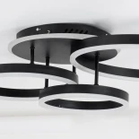 kelvo® VENOM KLV-101-0184 Φωτιστικό Οροφής LED 100W 10000lm 360° AC 220-240V IP20 Ρυθμιζόμενο Λευκό CCT με Χειριστήριο από 2700K έως 6000K Dimmable - Lumileds SMD Chip - Μαύρο Ματ - Μ70 x Π40 x Υ16cm - 3 Χρόνια Εγγύηση