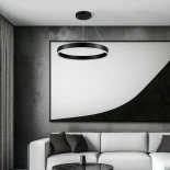 kelvo® VENOM KLV-101-0187 Κρεμαστό Φωτιστικό Οροφής LED 45W 4500lm 120° AC 220-240V IP20 Ρυθμιζόμενο Λευκό CCT με Χειριστήριο από 2700K έως 6000K Dimmable - Lumileds SMD Chip - Μαύρο Ματ - Μ60 x Π60 x Υ6.5cm - 3 Χρόνια Εγγύηση