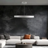 kelvo® VENOM KLV-101-0191 Κρεμαστό Φωτιστικό Οροφής LED 67W 6700lm 120° AC 220-240V IP20 Ρυθμιζόμενο Λευκό CCT με Χειριστήριο από 2700K έως 6000K Dimmable - Lumileds SMD Chip - Λευκό Ματ - Μ80 x Π80 x Υ6.5cm - 3 Χρόνια Εγγύηση