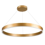 kelvo® VENOM KLV-101-0192 Κρεμαστό Φωτιστικό Οροφής LED 67W 6700lm 120° AC 220-240V IP20 Ρυθμιζόμενο Λευκό CCT με Χειριστήριο από 2700K έως 6000K Dimmable - Lumileds SMD Chip - Χρυσό Πλατίνα - Μ80 x Π80 x Υ6.5cm - 3 Χρόνια Εγγύηση