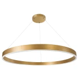 kelvo® VENOM KLV-101-0195 Κρεμαστό Φωτιστικό Οροφής LED 75W 7500lm 120° AC 220-240V IP20 Ρυθμιζόμενο Λευκό CCT με Χειριστήριο από 2700K έως 6000K Dimmable - Lumileds SMD Chip - Χρυσό Πλατίνα - Μ100 x Π100 x Υ6.5cm - 3 Χρόνια Εγγύηση