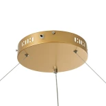 kelvo® VENOM KLV-101-0195 Κρεμαστό Φωτιστικό Οροφής LED 75W 7500lm 120° AC 220-240V IP20 Ρυθμιζόμενο Λευκό CCT με Χειριστήριο από 2700K έως 6000K Dimmable - Lumileds SMD Chip - Χρυσό Πλατίνα - Μ100 x Π100 x Υ6.5cm - 3 Χρόνια Εγγύηση