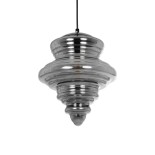 GLOBOSTAR® CORTE 206-0028 Μοντέρνο Κρεμαστό Φωτιστικό Οροφής με Ντουί 1 x E27 AC 220-240V IP20 - Μαύρο Φιμέ - Μ25 x Π25 x Υ30cm