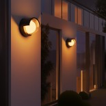 kelvo® NEXA KLV-101-0251 Φωτιστικό Τοίχου / Απλίκα LED 6W 480lm 180° AC 220-240V Αδιάβροχο IP65 Ultra Θερμό Λευκό 1800K - Sanan SMD Chip & TÜV SÜD Driver - Μαύρο Ματ - Μ11 x Π9 x Υ11cm - 5 Χρόνια Εγγύηση