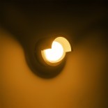 kelvo® NEXA KLV-101-0251 Φωτιστικό Τοίχου / Απλίκα LED 6W 480lm 180° AC 220-240V Αδιάβροχο IP65 Ultra Θερμό Λευκό 1800K - Sanan SMD Chip & TÜV SÜD Driver - Μαύρο Ματ - Μ11 x Π9 x Υ11cm - 5 Χρόνια Εγγύηση